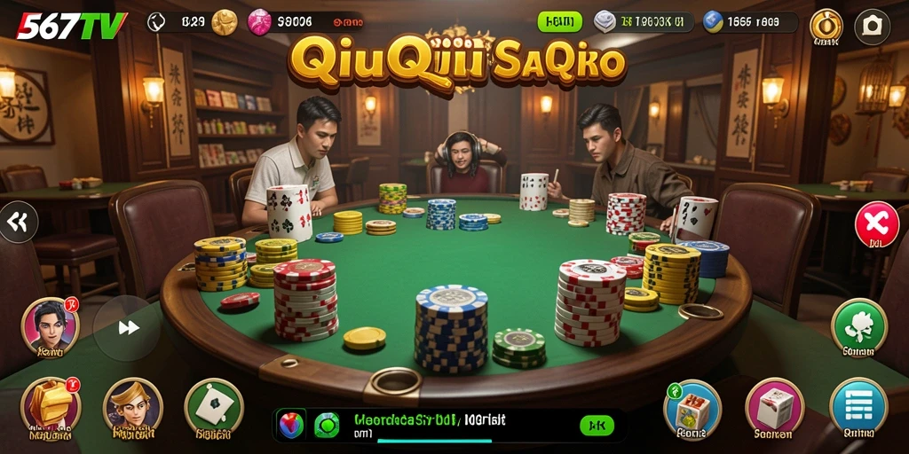 Tampilan gameplay QiuQiu yang seru di 567TV.