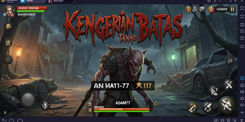 Tampilan gameplay menakutkan dari ADAM77 yang menciptakan suasana horror.