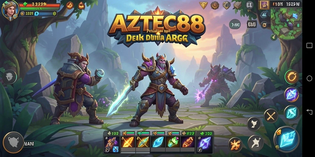 Tampilan gameplay menakjubkan dalam AZTEC88 dengan aksi ARPG yang seru.