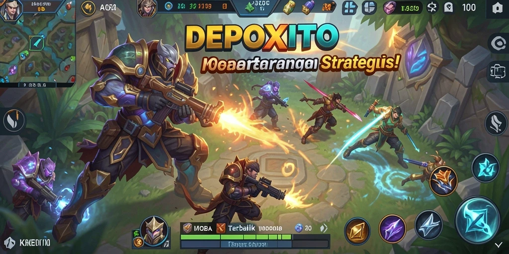 Tampilan gameplay epik DEPOXITO di arena pertempuran MOBA.