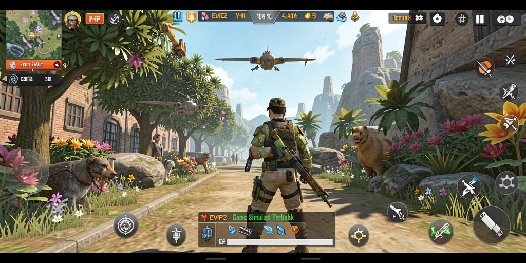 Tangkapan layar EVIP2 menampilkan gameplay simulasi yang mendebarkan.