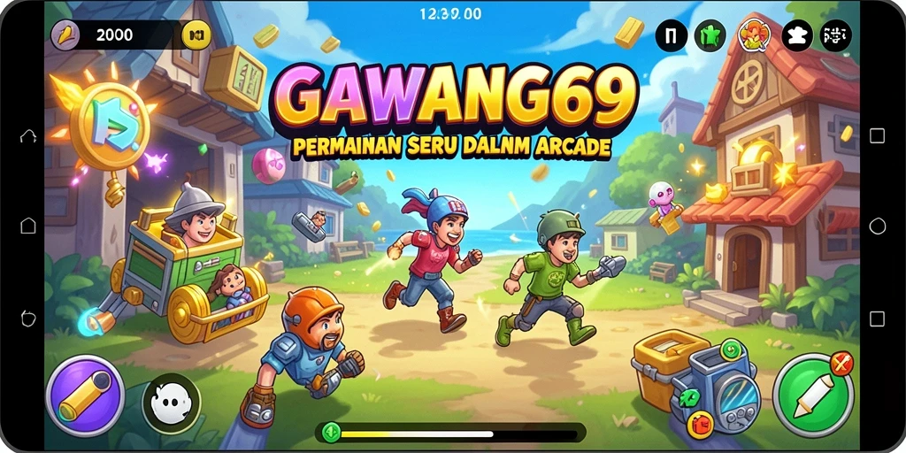 Tampilan utama gameplay GAWANG69 dengan grafis arcade yang menarik.