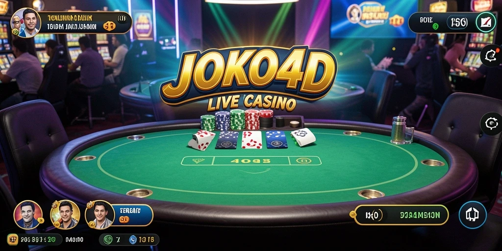 Tampilan gameplay Live Casino yang mendebarkan di JOKO4D.