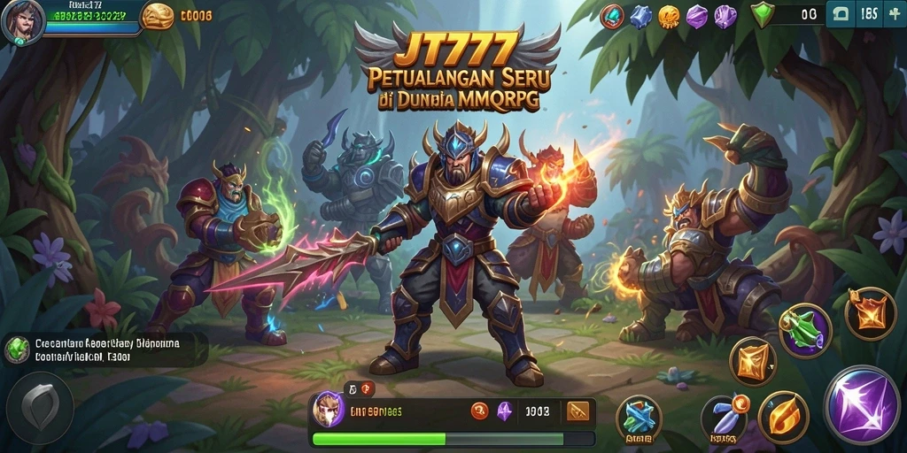 Tampilan screenshot utama JT777 menampilkan aksi seru di dunia MMORPG.