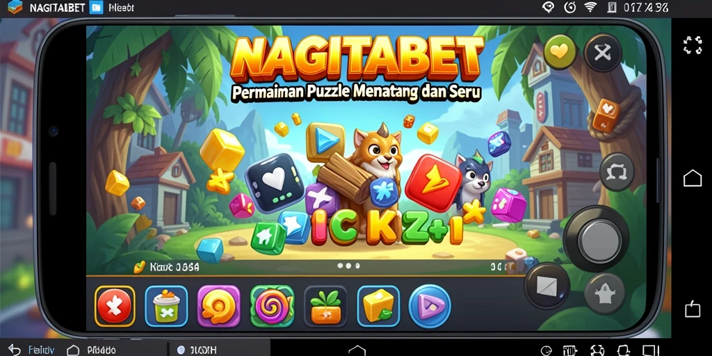 Screenshot gameplay NAGITABET yang menunjukkan tantangan puzzle.