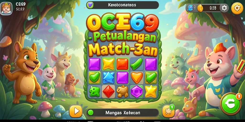 Gameplay seru OCE69 yang menampilkan tantangan Match-3.