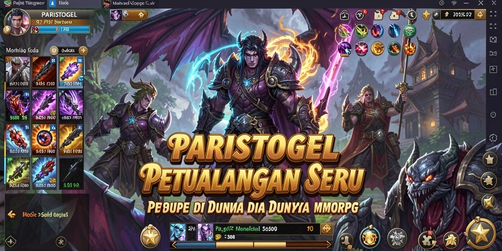 Screenshot menampilkan aksi pertarungan seru dalam dunia MMORPG PARISTOGEL.