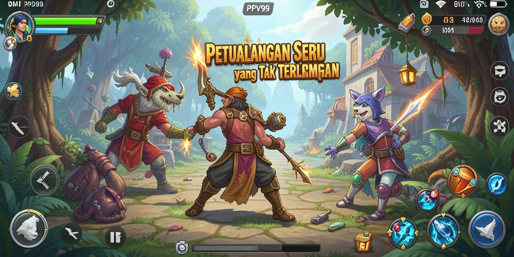 Screenshot gameplay PPV99 menampilkan aksi petualangan yang mendebarkan.