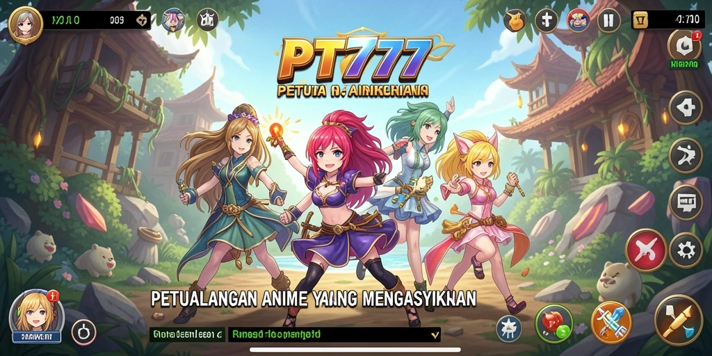 Gameplay seru dalam PT777 dengan karakter anime yang menarik.