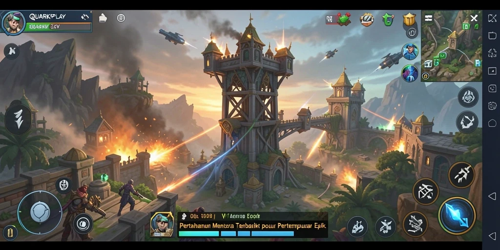 Gameplay seru dan menegangkan dari QUARKPLAY Tower Defense.