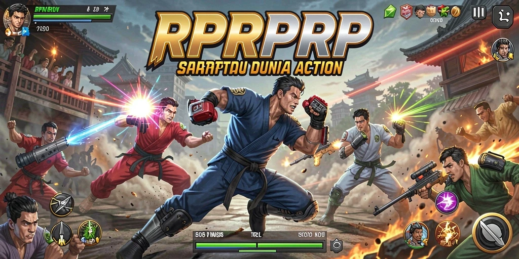 Screenshot RPRPRP menampilkan aksi seru dalam gameplay Action.