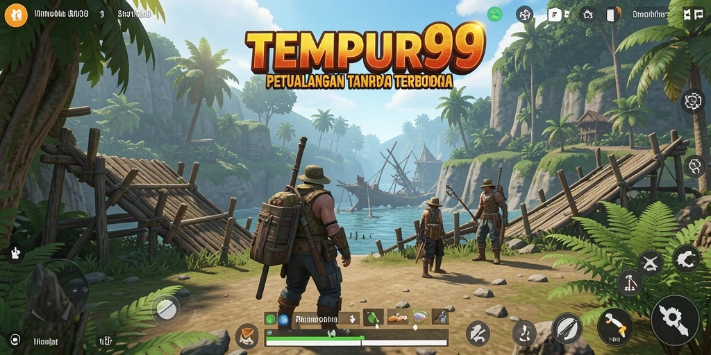 Screenshot gameplay TEMPUR99 yang menunjukkan keindahan dunia terbuka.