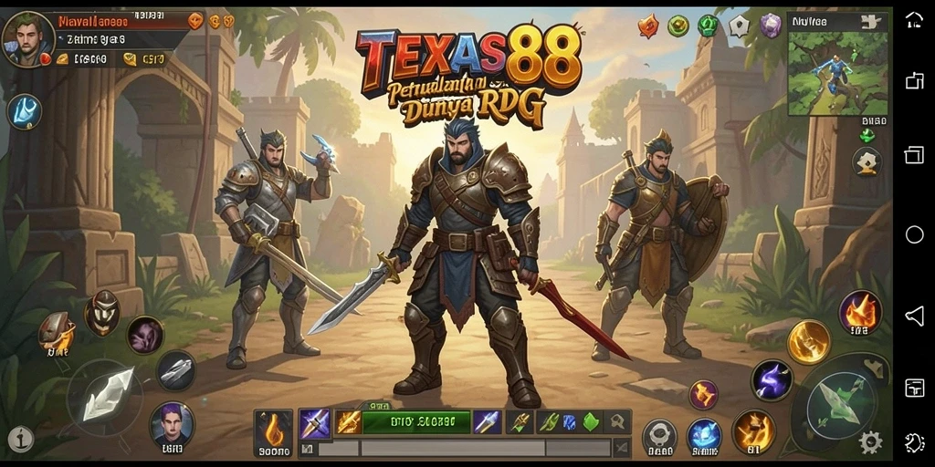 Tampilan gameplay TEXAS88 dengan grafis memukau dan pertarungan seru.