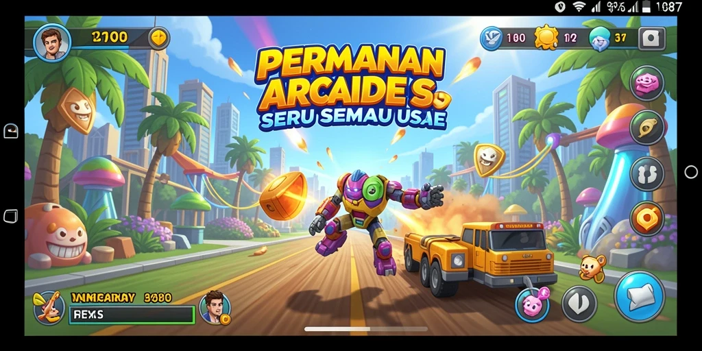 Screenshot V87 menampilkan gameplay Arcade yang seru dan menantang.