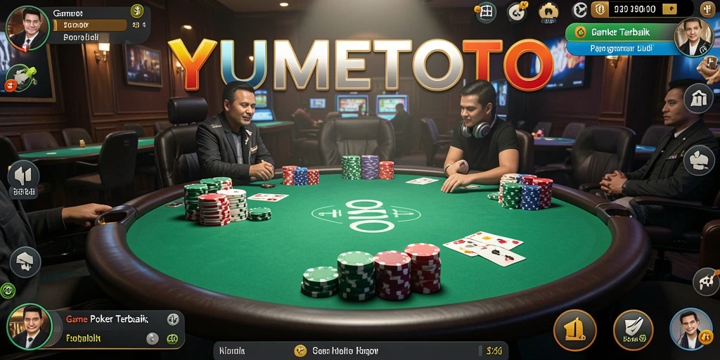 Tampilan gameplay menarik dari YUMETOTO dengan aksi Poker yang seru.